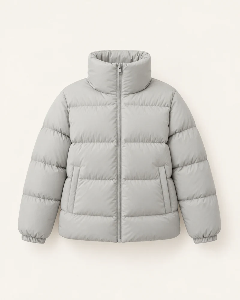 Drift High-Collar Jacket, Fog, front view